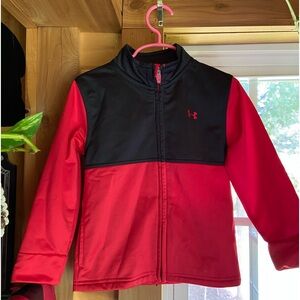 4T Under Armor zipper jacket. Red and black winter coat for toddlers